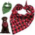 Christmas Dog Bandana Plaid Collar